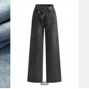 Commense Asymmetric waist wide leg jeans- NWT